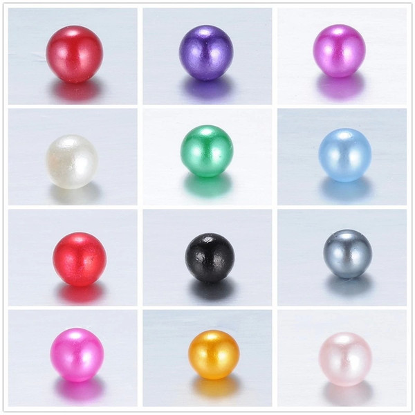 Mix colors 8mm Teal Pearl Spacer Loose Beads For floating charms Jewelry Necklace Bracelet Making 1000pcs/lot