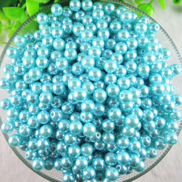 14colors choosing 6mm 500pcs Round Shape ABS Imitation Pearl Beads DIY Acrylic Jewelry beads for Necklace Bracelet Making wholesale