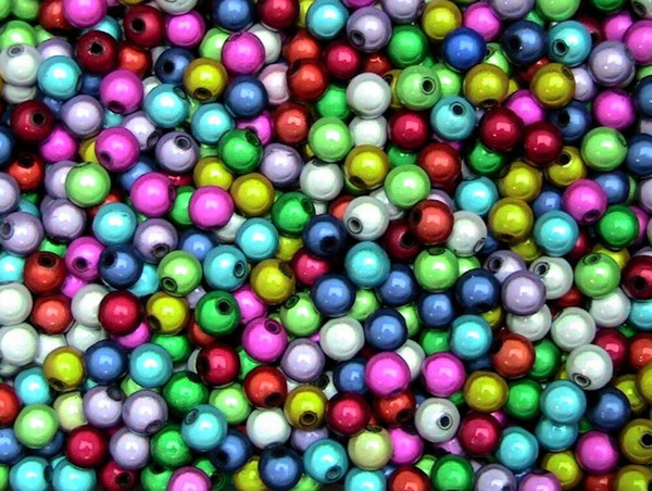 1000pcs/lot 4mm Round Mixed Colour 3D Illusion Miracle Bead Loose Spacer Beads For Charms Bracelets Necklace Earrings Handmade Jewelry