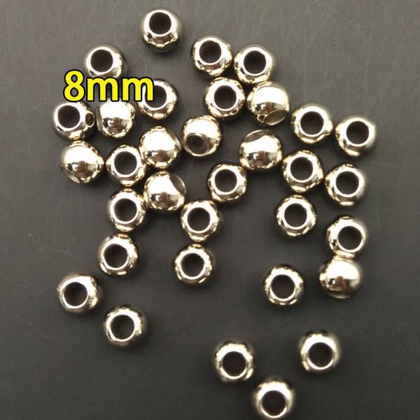 8mm CCB beads for scarf charm, pendant for scarf,CCB marerial in necklaces,imitation gold and silver for DIY jewelry,big hole beads