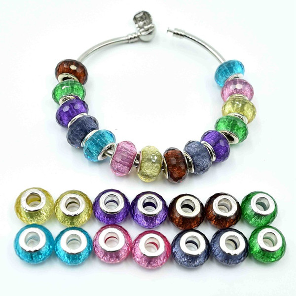 Bead Charms ifor Bracelet Fne DIY Jewelry Mixed Resin Beads Round Beads For Making Bracelet & Necklace Accessories Gifts Charms Beads