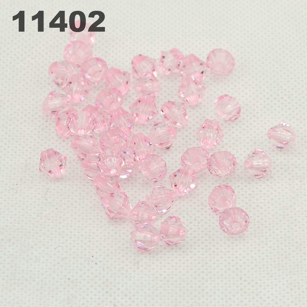 8mm Diy Lucite Bicone Transparent Acrylic Beads spacer ( 80 pcs) Water pink 11402