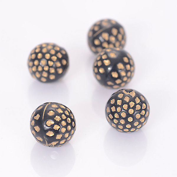 New Arrival 12mm Acrylic Plastic Oval Loose Beads With Gold Lined Antique Design Beads For Jewelry Making Accessories