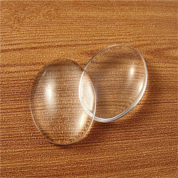 (40 pieces/lot) 40*30MM glass cabochon transparent clear oval cameo cover cabs glass spacers glass gem beads diy jewelry hm382