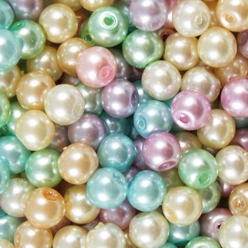 200pcs MIX COLORS Round Pearl Imitation Glass Beads 4mm Loose Beads Jewelry DIY mAKING Fit Bracelets Necklace