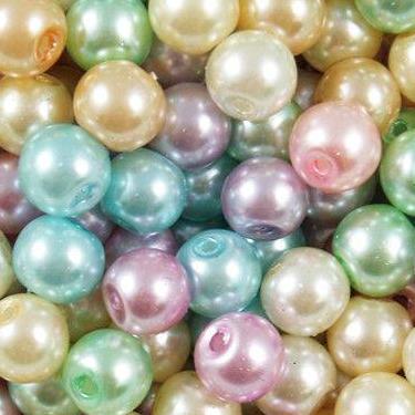 200pcs MIX COLORS Round Pearl Imitation Glass Beads 4mm Loose Beads Jewelry DIY mAKING Fit Bracelets Necklace