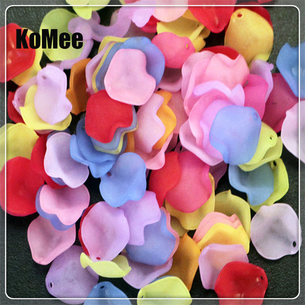 Acrylic Flower Beads For Jewelry Making DIY Bracelets Necklace Earrings 1000pcs/lot Frosted floral tablet Leaves Beads Handmade