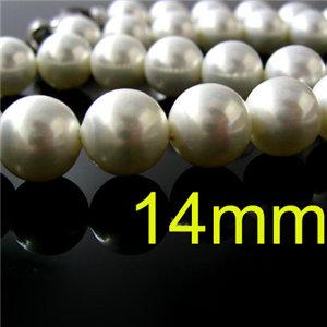 DIY 14mm Pearl Beads Bracelets Necklaces Crafts Hand Making Ball Loose Spacer Charms Plastic White Round Wholesales Jewelry Findings 200pcs