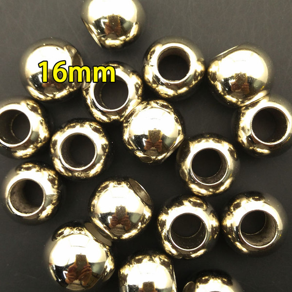 16mm CCB beads for scarf charm, pendant for scarf,CCB marerial in necklaces,imitation gold and silver for DIY jewelry,big hole beads