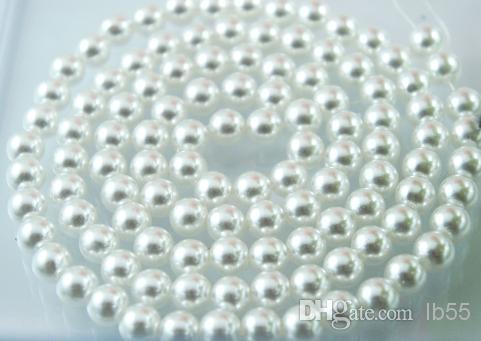 New 1000PCS/lot white 8mm Imitation pearls Loose bead white Acrylic Pearl Beads DIY Resin hot Spacer for Jewelry Free Shipping!