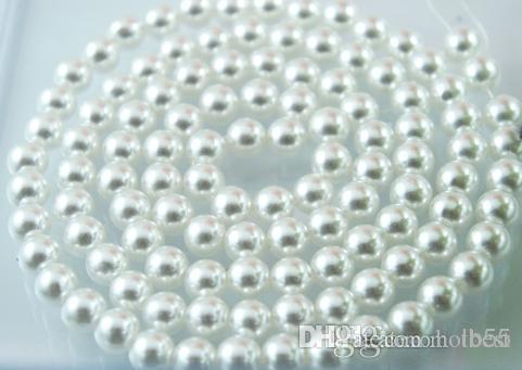 New 1000PCS/lot white 8mm Imitation pearls Loose bead white Acrylic Pearl Beads DIY Resin hot Spacer for Jewelry Free Shipping! r62