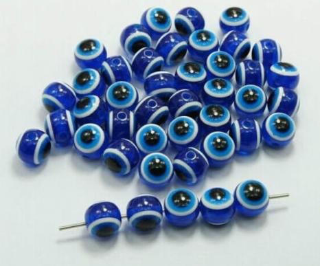 1000pcs blue EVIL EYE Kabbalah Luck Spacer Beads Loose beads For Jewelry Making 4 5 6mm