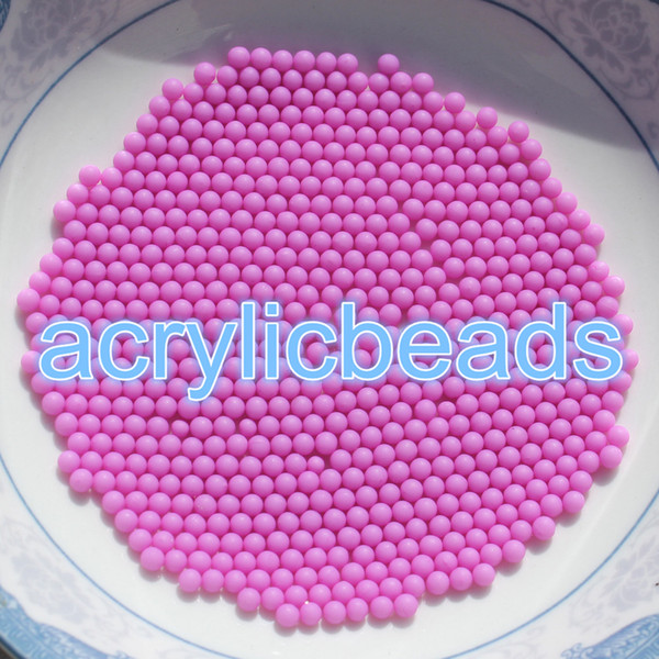 2 MM Solid Color Acrylic Opaque Round No Hole Beads Plastic Small Balls for Art Craft 10000 pcs