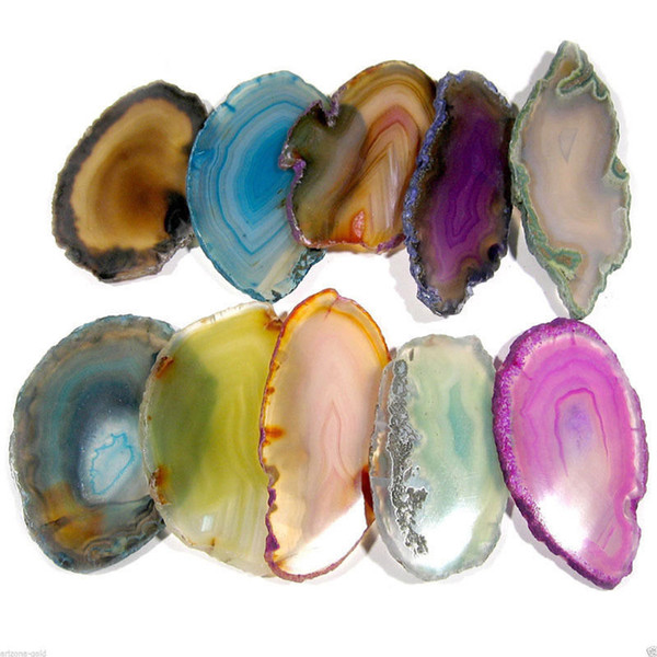 New Colorful Artificial Agate Crystal Landscape Slice Irregular Hanging DIY Charm Pendant Home Party Wedding Decoration