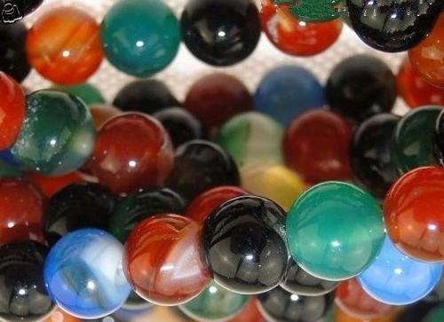 charming 8mm Multicolor Agate Round loose beads 15inches