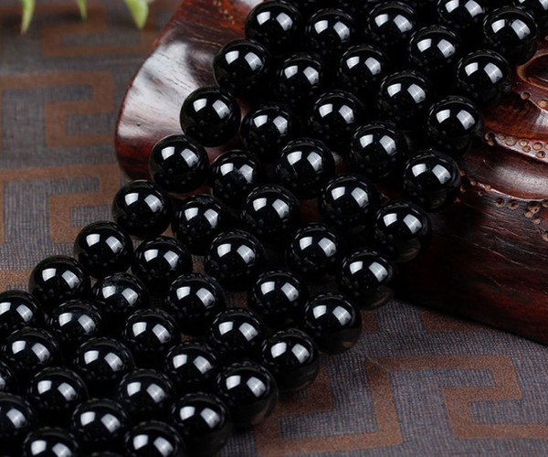 Natural crystal agate semi-finished products wholesale natural black agate loose beads diy jewelry accessories beads