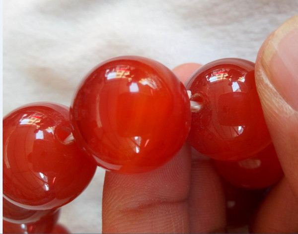 China Natural 20mm Red Onyx Jade Beads Free Shipping C2