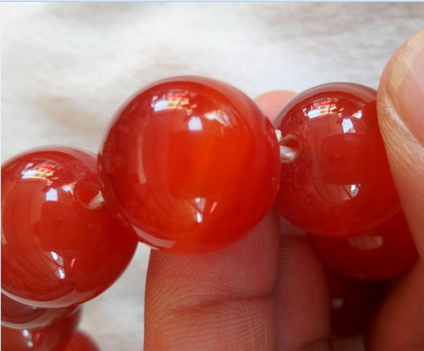 China Natural 20mm Red Onyx Jade Beads Free Shipping F3