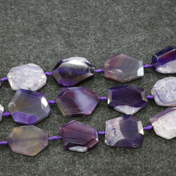 8pcs Purple Druzy Agate Gemstone Beads, Natural Slice Slab Drusy Druzy Agate Necklace Pendant Connector Jewelry Make Cheap Wholesale Price