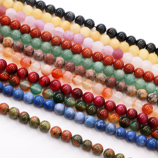 Wholesale 8 mm pattern glass bead spacer jewelry Bulk Beads For DIY Making Bracelet Necklace Jewelry