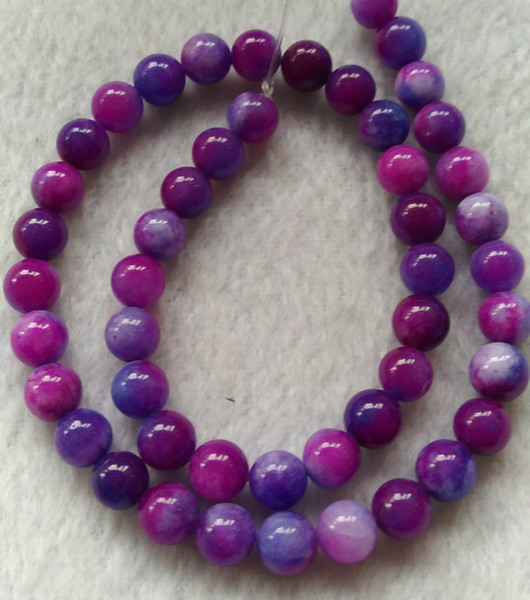 Wholesale purple red sugilite jade Beads 6mm/8mm/10mm/12mm Natural Smooth and Round Stone Beads for bracelet necklace Full strand 16inch