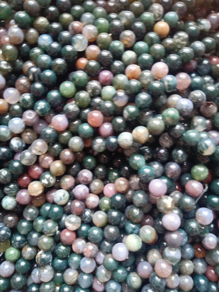 Wholesale High Quality Natural Gemstones Beads Landing Jewelry Making Stones Highly Polished Indian Agate Beads Loose