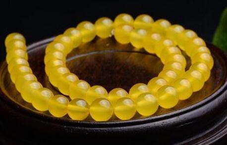 Yellow agate DIY bracelet necklace string beads, beads diameter 4mm-14mm