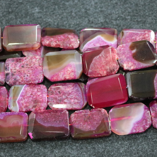 10pcs/1Strand Pink Druzy Agate Gemstone Beads, Natural Slice Slab Drusy Druzy Agate Necklace Pendant Connector Jewelry Making Wholesale