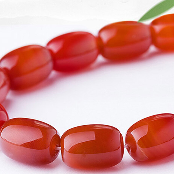 20pcs/lot Natural Red pearl barrel beads Natural Red onyx bead For DIY Fashion Jewelry Bracelet Making Jewelry