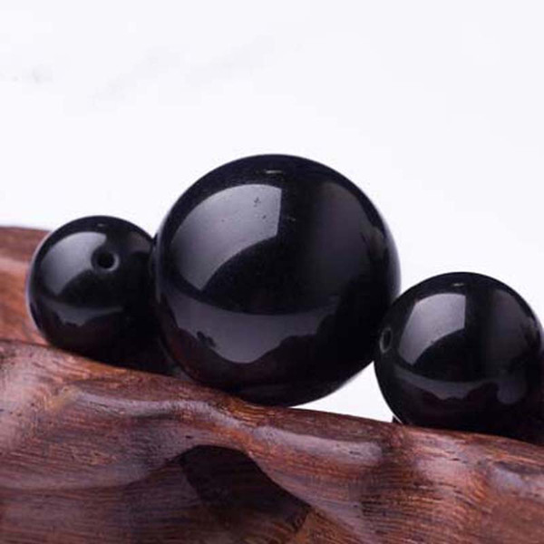 Free Shipping 20pcs/lot Natural black beads Stones DIY Fashion Jewelry accessories Bracelet Necklace Making Fashion Gift