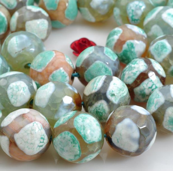 Natural gemstone loose beads DIY jewelry accessories 10mm 12mm faceted agate beads crystal beads