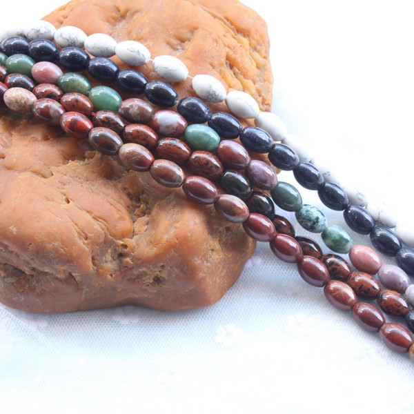 1 Strand DIY Necklace Bracelet Natural Stone Indian Agate Oval Loose Beads for Jewelry Making 10mm x 14mm