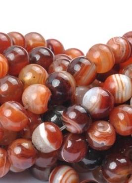 Wholesale - 95pcs 4mm Natural agate stripe Loose beads