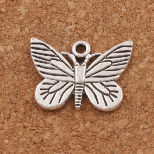 Butterfly Chiricahua White Neophasia Charm Beads 22.5x16.5mm Tibetan Silver Pendants Jewelry DIY L1127