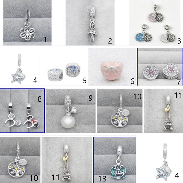 30/pcs lot Authentic 925 Sterling Silver HOT SALES charms beads Fits European Pandora Charm Bracelets