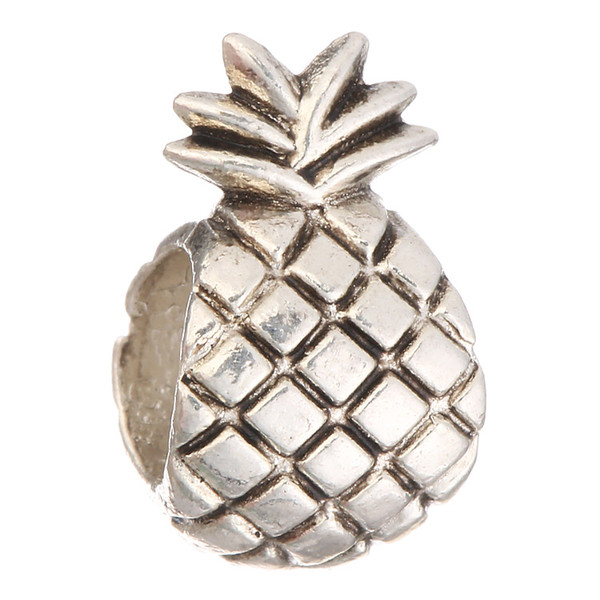 Pineapple Beads Women Silver DIY Charm Loose Ball Bead for Original European Bracelet Bangle Necklace Luxury Jewelry #12