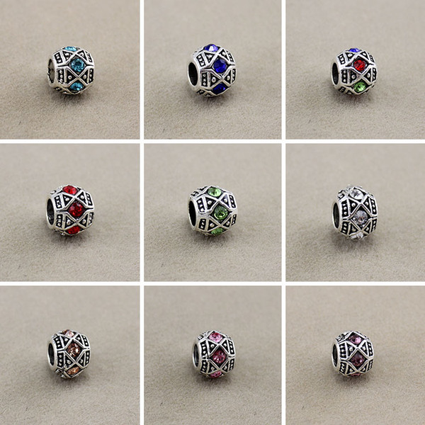 Mix alloy bead European Charm silver plated alloy Big Hole Loose Beads for European unisex lover Bracelets&Necklace DIY fine women gift