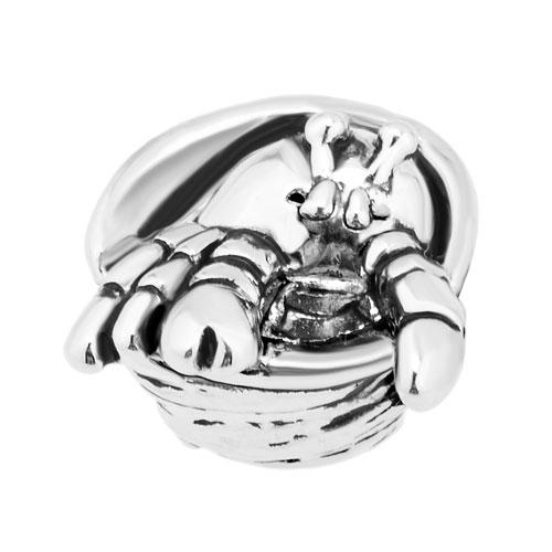 Rhodium Silver Color Plating Black Hand Enamel hermit crabs Bead European Sealife Charm Fit Pandora Bracelet