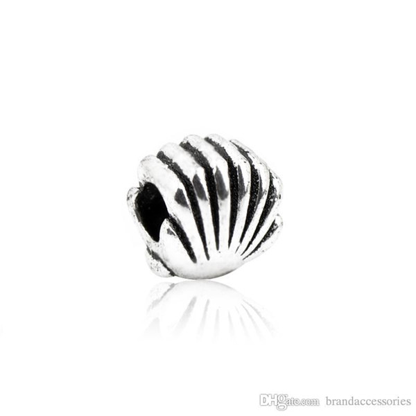 Glamorous Silver Metal Loose Beads Alloy Shell Carving Charms Ornament Fits Pandora Bracelets Pendant DIY Handmade Jewelry Accessories HJ177