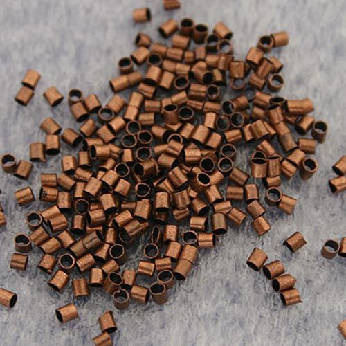 2000pcs copper tone crimps tube findings beads H3346