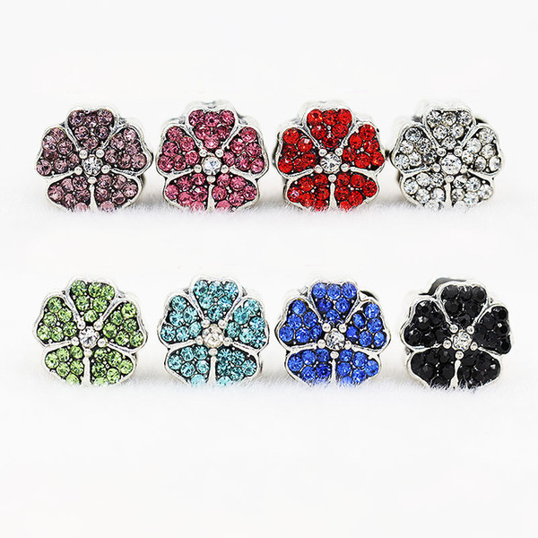 10*11mm hole 5mm metal flower beads charms Fits DIY Charm Big hole beads for Bracelets making Findings wholesale 1pcs/price