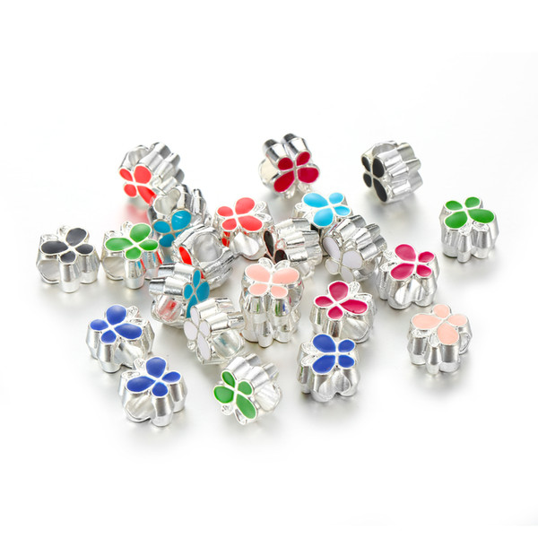 Making Silver Charms Beads Butterfly Charms Fits Bracelets DIY Jewelry for Women DY70