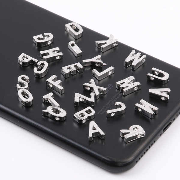 Mixed A-Z 26 Alphabet Charms Fit Women Charm Bracelets Silver Gold Beads For Jewelry Making DIY Accessories Wholesale