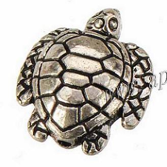 Jewelry Findings Tortoise Beads Bracelets DIY Necklaces Craft Flat Animal Antique Silver Metal Free Ship Fashion Wholesales 16*14*5mm 100pcs