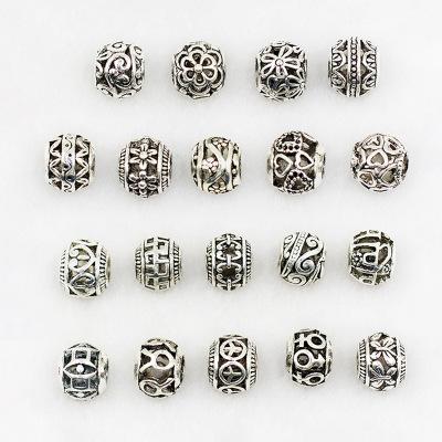 New DIY jewelry accessories Fit for Pandora Style Bracelet Hollow alloy carved scattered beads silver retro