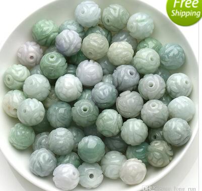 AAA Emerald bead jade materials wholesale home DIY Hand Beaded jade carved jade bead jewelry accessories