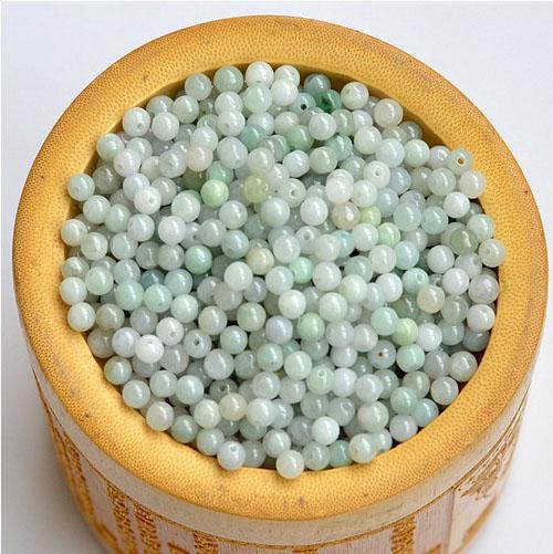 Promotion Price!6mm Natural Pure Clear Burmese Jade Bead For Pandora Loose Beads Freeshipping