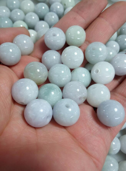 Natural jade diameter of 16-18 mm round bead free shipping