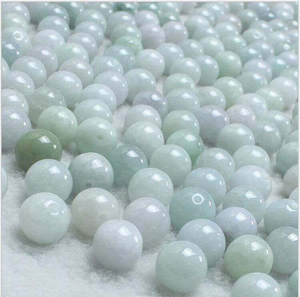 In Stocks!(200pcs/lot) A natural genuine A myanmar jadeite 10mm jadeite beads round beads DIY jewelry accessories jade loose beads wholesale