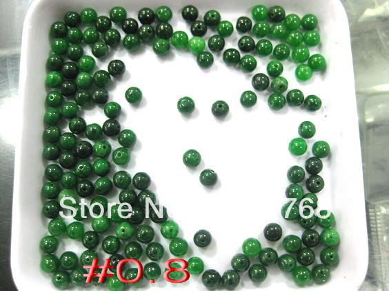 NEW Eximious Burma green jade each round Grain FREE SHIPPING